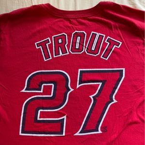 Nike Mike Trout #27 Angels Jersey T Shirt - Size Large